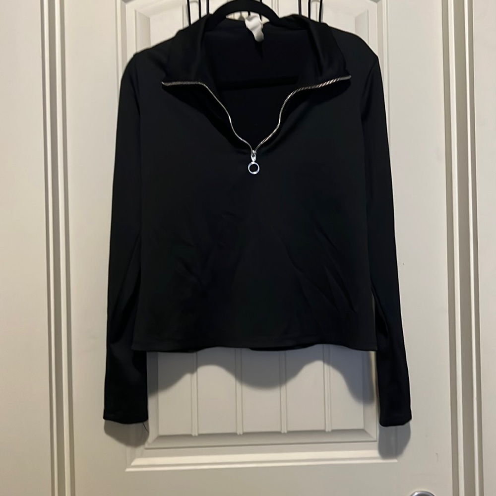 Black half zip sweater